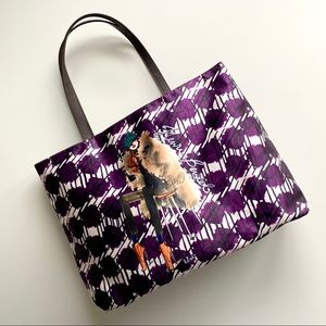 Henri Bendel Purple Graphic Tote Bag